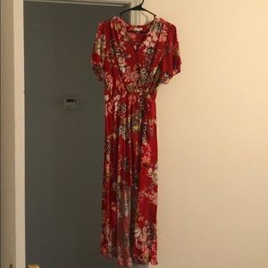 Red Floral high-low dress from Cato